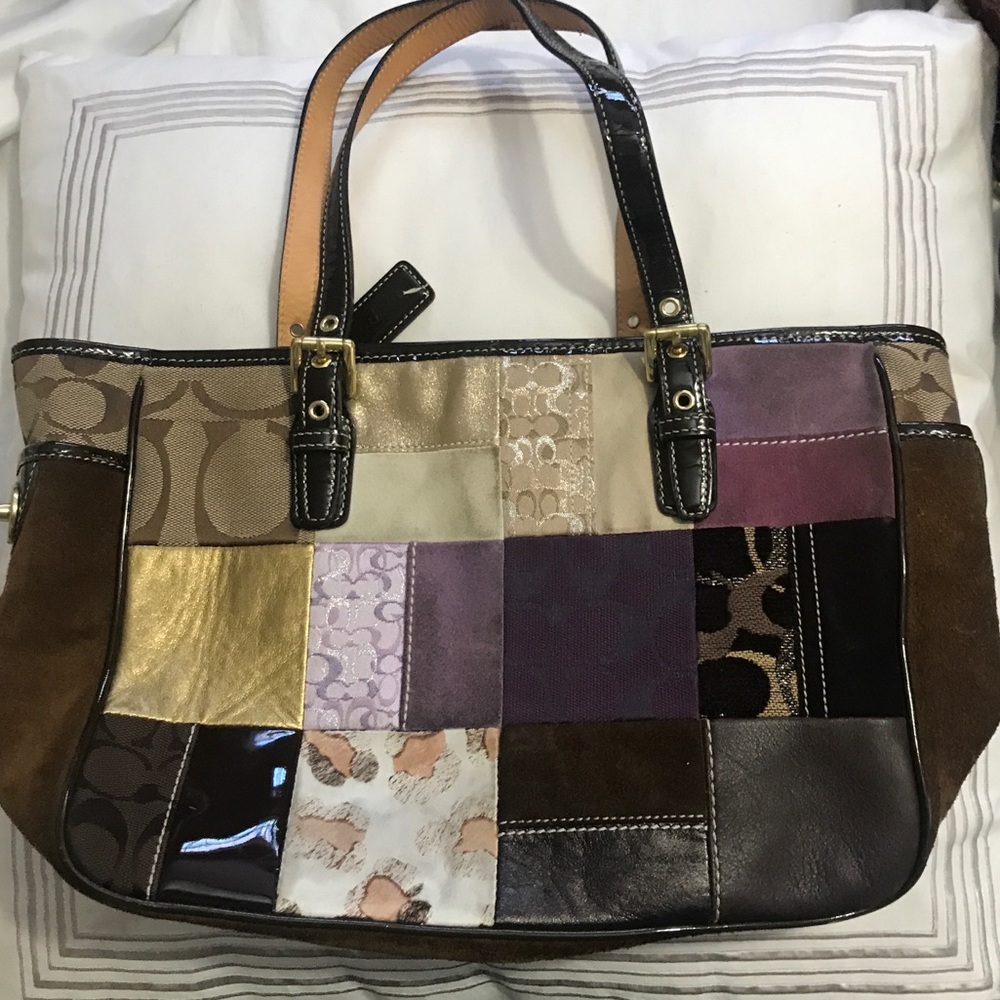 Authentic Vintage Coach patterned purse